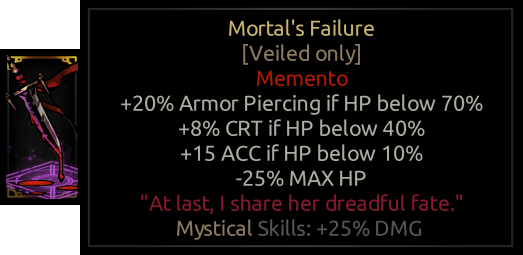 Mortal's Failure
