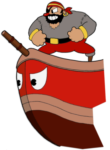 Captain Brineybeard and a Ship